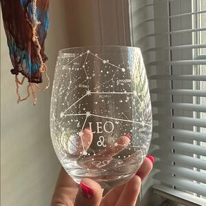 Leo Zodiac Stemless Wine Glass